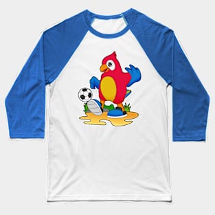 Parrot as Soccer player with Soccer Baseball T-Shirt